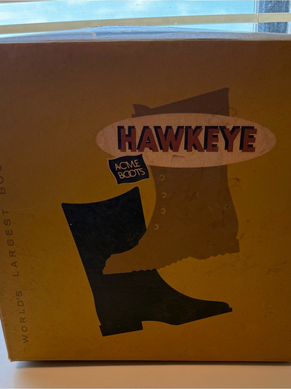 ACME Hawkeye Yellow and Black Boot Box Art